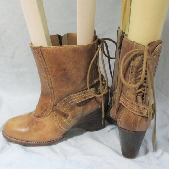 BED STU 4600 Rustic Steampunk LEATHER Ankle BOOTS Bootie Bench Made 10